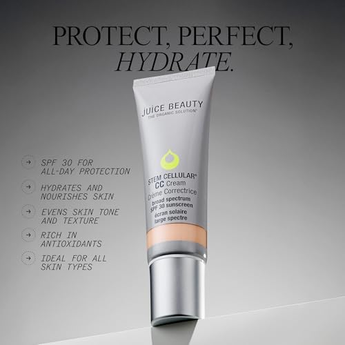 Juice Beauty Stem Cellular CC Cream SPF 30-50 mL - Provides Light Glowing Coverage - Vegan, Cruelty Free, Hydrating