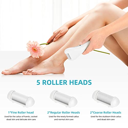Electric Foot Callus Removers for Feet - Rechargeable Waterproof Portable Electronic Foot File Pedicure Tools for Cracked Heels Dead Skin£¨Blue & Black£©