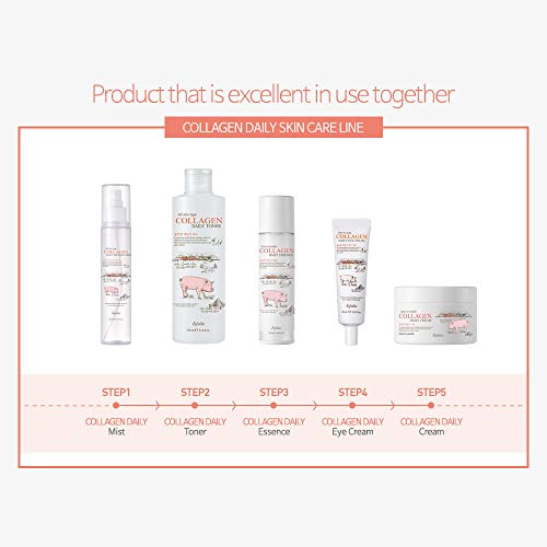 Esfolio Collagen Anti-Wrinkle Daily Face Cream ? Lightweight Moisturizer with Hydrolyzed Collagen Botanical Extracts for Smooth, Soft-Feeling Skin ? Korean Skincare All Skin Types (200ml / 6.8 fl oz)