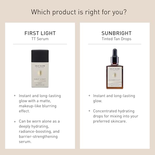 Self Glow by James Read - First Light Tinted Tan Serum | Hydrate, Even Skin | Buildable, Lightweight, Matte Finish (30 mL | 1 fl oz)