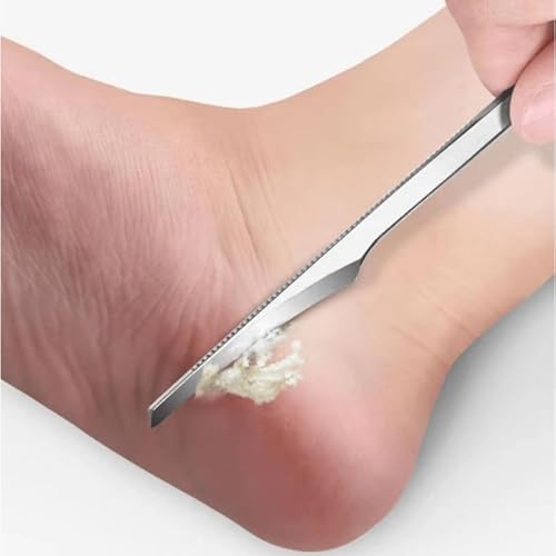 Professional Pedicure Kit - 2-Pack Stainless Steel Foot Files & Callus Removers - Dead Skin Scraper for Men & Women - Durable Foot Care Tools for Hard Skin Removal