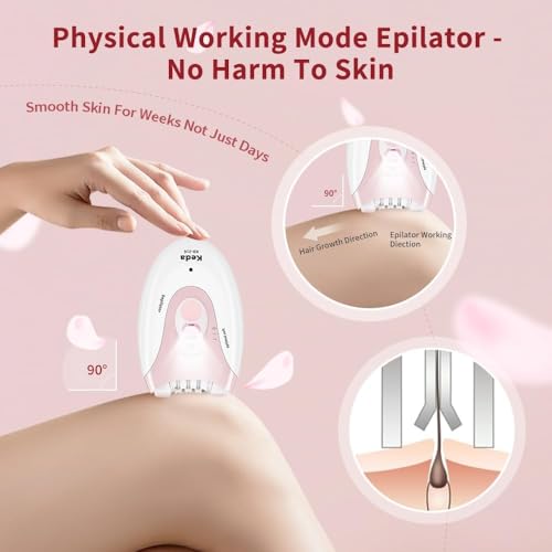 Facial Epilator for Women, Lady Epilators Hair Removal for Face, Epilators with LED Light, Two Speed Hair Removal Device, Epilator for Women, Pluxy Facial Hair Removal for Bikini Arm Legs Armpits