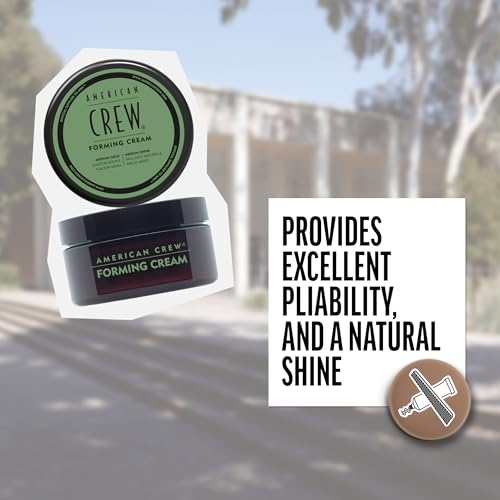American Crew Men's Hair Forming Cream, Like Styling Gel with Medium Hold & Shine, Travel Size, 1.7 oz
