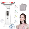 Red Light Therapy for Face and Neck, Facial Skin Care Tools, Micro-Current Vibration Facial Cold and Hot Service, Red and Blue LED Light, 4 Color LED Facial Light Therapy Device for Skin Care at Home