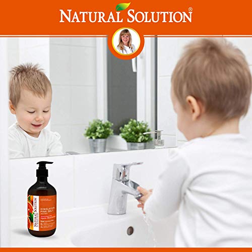 Natural Solution Hand Wash, enriched with moisturizing blood orange and Himalayan pink salt, comes in a 14 oz bottle (Pack of 3) for gentle cleansing and hydration