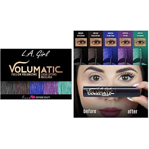 L.A. Girl Volumatic Mascara, Black Brown GMS652 (Pack of 2)