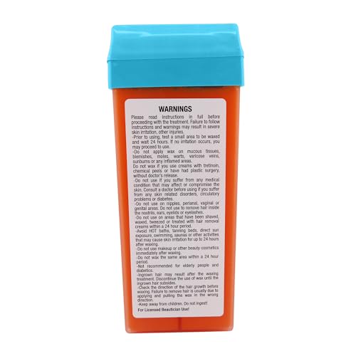 Waxness Tahitian Coral Soft Wax Cartridge 3.38 oz (100 g) ? Creamy Roll-On Strip Wax with Strong Grip for Bikini & Coarse Hair, Suitable for Sensitive Skin ? Made in Italy