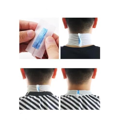 White Haircutting Strips Hairdressing Stretchy Neck Band Neck Paper Tissue Hair Removal Waxing Strips for Barber Shop Hair Cutting Styling Salon Accessories Supplies Shave and Hair Removal