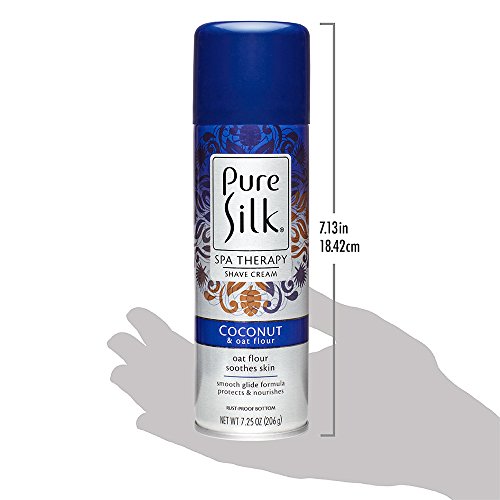 Pure Silk Coconut & Oat Flour Spa Therapy Shave Cream for Women, 7.25 Oz