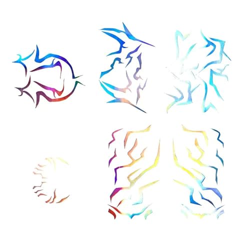 Temporary Tattoos Cosplay Tattoos Stickers Prop Demonn Cosplay Accessories Anime Purple Temporary Tattoos for Dance, Cosplay, Halloween Accessories (B)
