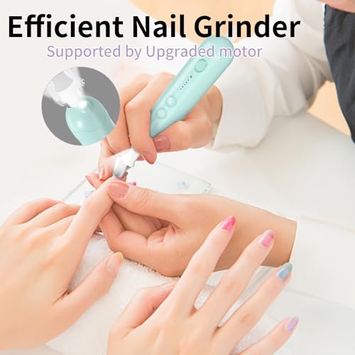 Manicure Pedicure Kit for Women, Professional Nail Grinder for Senior Thick Toenail, Cordless Electric Nail File, 5 Speeds Pedicure Tools for feet Callus Remover, Nail Drill for Women Hand Feet Care