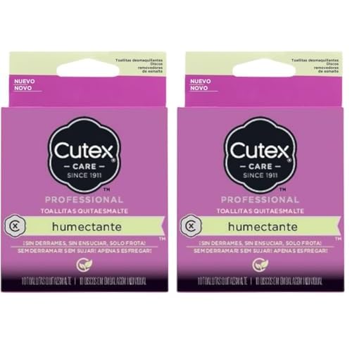 Cutex Care Swipe and Go Nail Polish Remover Pads, 10 Count (Pack of 2)