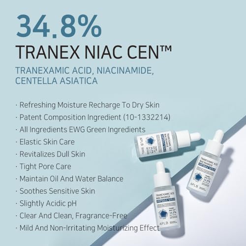 APLB Tranexamic Acid Niacinamide Ampoule Serum | TRANEX NIAC CEN¢â 34.8% 1.35 FL.OZ/Korean Skincare, Blemish care, Dark spot, Helps with skin discoloration