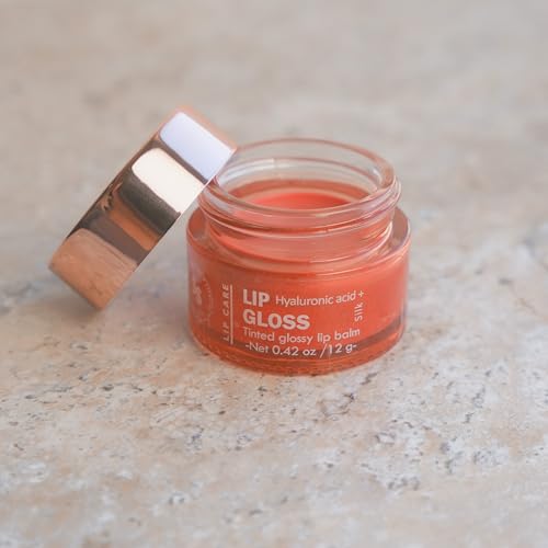 All natural lip balm - for dry, chapped, sensitive lips | with grassfed tallow, Castor oil, CoQ10, Hyaluronic Acid and Silk - Ultra Moisturizing, Conditioning, Organic (0.4 fl oz/12 mL) (Baby Pink)