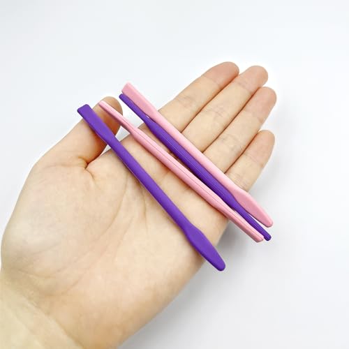 4Pcs Eyebrow Wax Sticks Silicone Wax Stick Non-Stick Small Wax Sticks Eyebrow Waxing Sticks Wax Spatula Reusable Wax Sticks for Home Salon Body Use