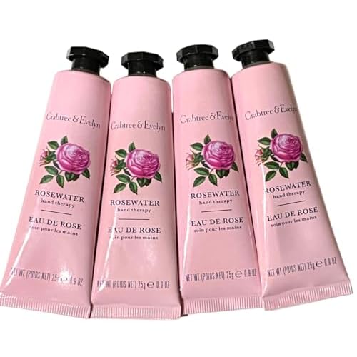 Crabtree & Evelyn Rosewater Hand Therapy .9 oz SET OF 4