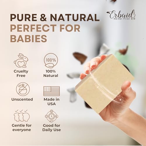 Oatmeal Soap ? Natural Oatmeal & Honey Goat Milk Bar ? Face & Body Wash for Eczema, Psoriasis, Dry, Itchy, Sensitive Skin Relief ? Unscented Soap Great for Kids, Babies ? Handcrafted, Made in USA