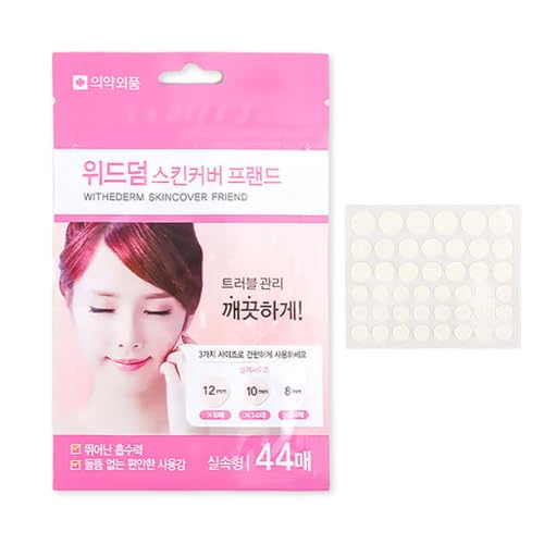 Fermented Korean Acne Patch for Face ? Hydrocolloid Spot Patch for Pimples, Blemish Treatment, Vegan Invisible Pimple Patch, Zit Cover for Day & Night, Skincare for Oily and Sensitive Skin - 44 Pcs