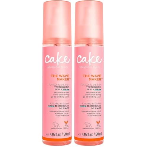 Cake Beauty The Wave Maker Texturizing Beach Spray, 4 Ounce (Pack of 2)