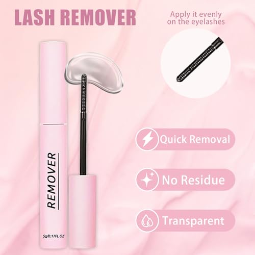 580PCS DIY Lash Clusters Kit with Lash Spikes Eyelash Clusters D Cluster Eyelash Extensions Lash Bond and Seal Glue Remover Tweezers Eyelash Shampoo Cleansing Brush Headband Wristband