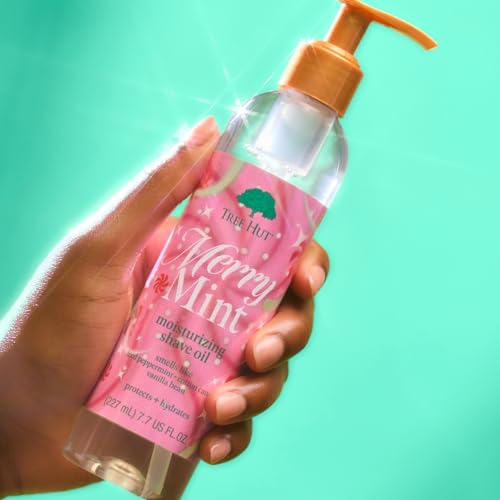 Tree Hut Merry Mint Moisturizing Shave Oil, Hydrating Gel-to-Oil Formula for a Smooth Shave, Made with Shea Butter, 7.7 fl oz