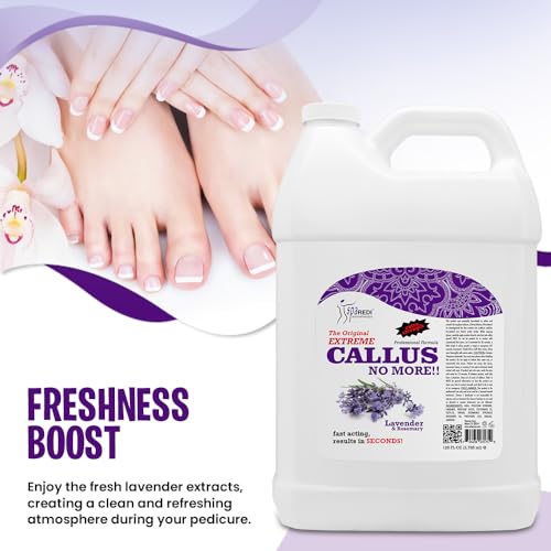 SPA REDI Callus Remover - Removes Toughest Calluses in Seconds and Smooths Dry Cracked Heels, Softens and Smooths Feet, Lavender & Rosemary - 128 Oz