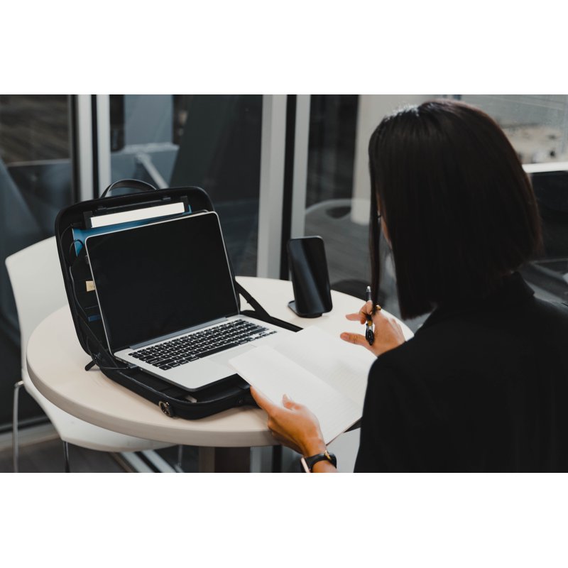 12-in-1 Portable Workstation Briefcase with Whiteboard and LED Light