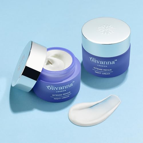 Olivanna Intense Repair Night Cream - Face Moisturizer - Enriched with Natural Ceramides, Hyaluronic Acid, and Omega-Rich Seed Oils - 1.6 oz
