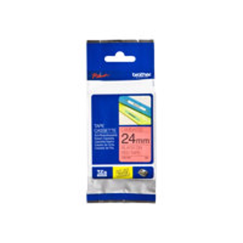 Brother P-touch TZe Laminated Label Tape Cartridge 24mm x 8m - Red/Black