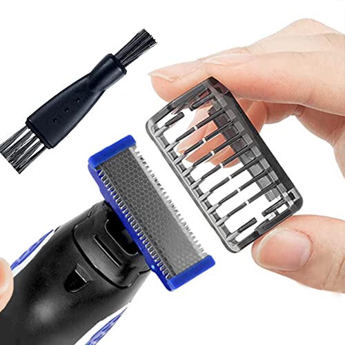 INVODA 2PCS Shaver Replacement Heads Compatible with Micro Touches Solo Trimmer Bundle with 3 Hair Guards Combs
