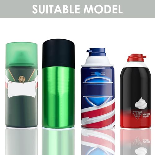 Linkidea 2 Pack 2.5" Shave Gel Can Rust Holder, Silicone Shaving Foam Stand, Shaver Gel Foam Base Compatible with Barbasol, Gillette Most of Shave Gel (Grey)