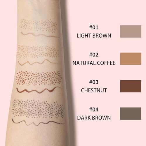 UCANBE 2PCS Dual-Ended Freckle Pen & Freckle Stamp - Precise 15¡Æ Curved Tip Makeup Waterproof & Smudge Proof, Long Lasting Faux Freckles Pencils (02 Natural Coffee)