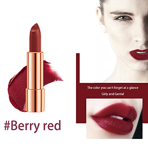 Matte Lipstick Makeup Set for Woman, 3pcs Long Lasting Velvet Lipstick in One Glamour Chain Bag, Red, Non-Stick Cup, Not Fade Waterproof, Color Sensational Lipsticks set