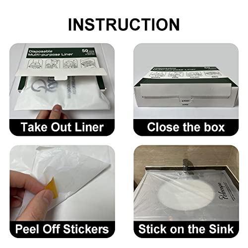 Disposable Hair Beard Catchers, Disposable Sink Liners for Trimming, 20 Pcs Large Sink Covers for Beard Grooming