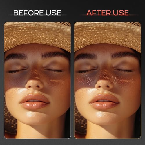 Glitter Freckles Face Tattoo,Glitter Freckle,Sparkle Makeup Patches-Rose Gold-Face Glitter Speckles Patches,10pcs