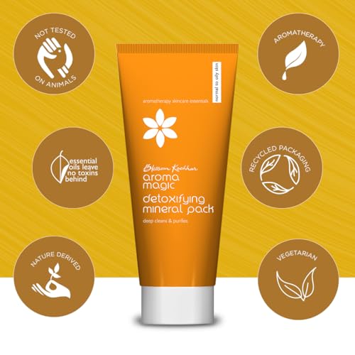 Aroma Magic Detoxifying Face Pack for Normal to Oily Skin | Deep Cleansing Mineral Pack with Sandalwood | Purifies Pores, Enhances Complexion & Repairs Tired Skin | 3.53 Oz (100g)