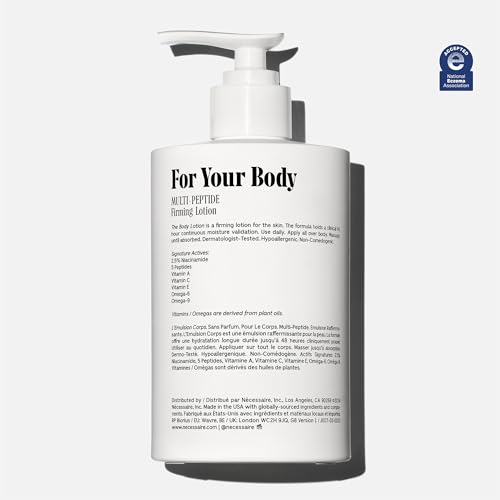 N?cessaire The Body Lotion - Fragrance-Free - Multi-Peptide Moisturizer - Firming Body Lotion for Women + Men. 2.5% Niacinamide. Non-Comedogenic + Hypoallergenic for Sensitive Skin ? 450ml/15.2 fl oz