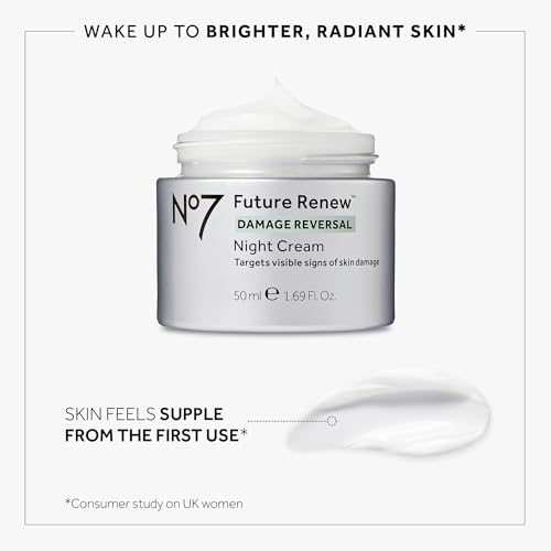 No7 Future Renew Damage Reversal Skincare Set - Anti Aging Face Serum (.33 Fl Oz), Day Cream with SPF 25 (1.69 Fl Oz) & Night Cream (1.69 Fl Oz) - Reverses Visible Signs of Sun Damage - 3-Piece Set | Damage Reversal, Day Cream, SPF 25, Night Cream