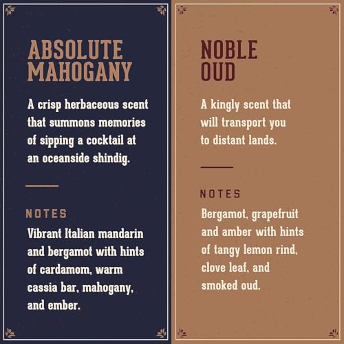 18.21 Man Made Noble Oud Wash & Absolute Mahogany 3-in-1, 18 oz Wash 2-Set Bundle, All Hair & Skin Types for Men, Strengthens and Moisturizes in a Manly Aroma