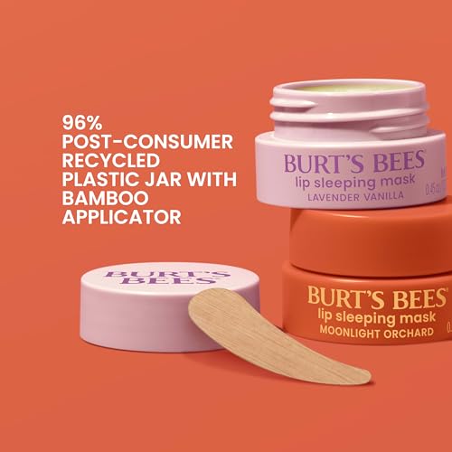 Burt¡¯s Bees Lavender Vanilla Lip Sleeping Mask, With Hyaluronic Acid and Squalane Moisturizer To Instantly Hydrate Lips, Overnight Mask and Treatment, 0.45 oz.