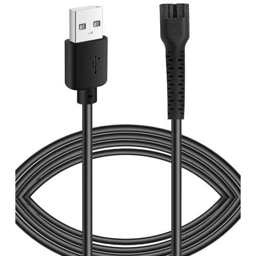 Replacement Charger Cord USB for Wahl Clipper, 2m/6.6FT Charging Cable for Wahl Magic Senior Detailer Legend Cordless Clippers, for Finale & Vanish Shaver #8164/8173/8591/8148/8504/8171/1919