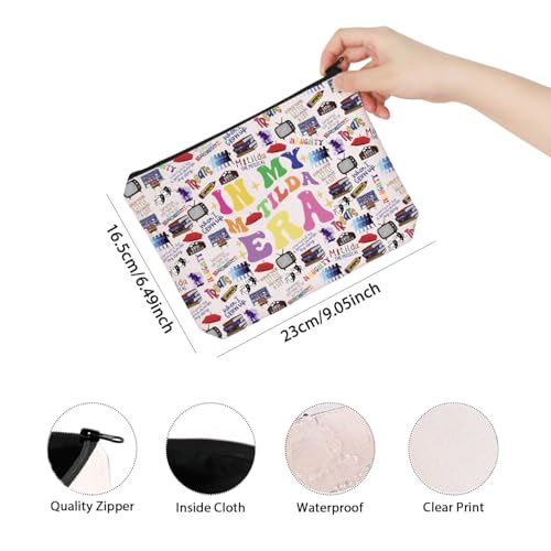 TSOTMO Television Gift Comedy Tragedy Mask Theatre Drama Actress In My Era MakeupBag Musical Lover Gift (Mati Era bag)