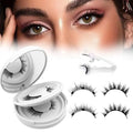 Hunnyfit Magnetic Lashes,2026 New Magnet Eyelashes with Applicator Natural Look,No Glue Needed Reusable Eyelashes Kit for Women(06+03)