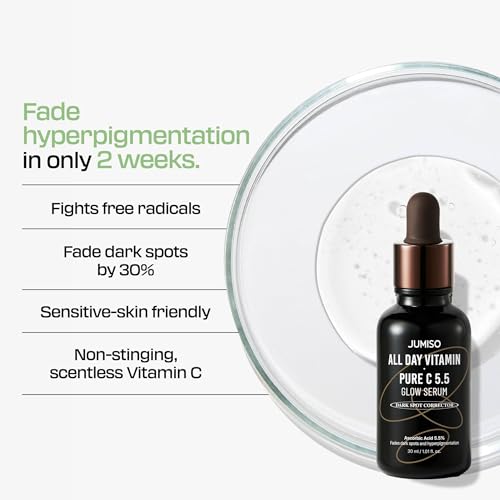 All Day Pure C 5.5 Glow Serum 30ml | Aronia Fruit Extract | Pure Vitamin C (L-Ascorbic Acid) with Alpha-Arbutin&Ascorbyl Glucoside | fragrance-free, parabens-free | 1.01 fl oz, 30 ml