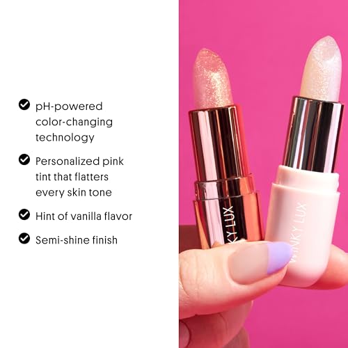 Winky Lux Unicorn Glimmer Balm -Hydrating ph Lip Balm, Natural Pink Tint with pH Color Changing, Moisturize & Soften Lips While Leaving Sheer Pink Tint, with Vanilla Scent