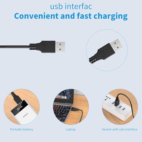 Replacement Xtava Charger USB Charging Cable Compatible with Xtava Cordless Hair Trimmer Charger Cord Wall Adapter