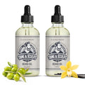 4 Fl Oz Beard Oil for Men- Vanilla & Unscented Natural Beard Wash with Argan and Jojoba Oil, Beard Conditioner for Deeply Moisturizes, Shea Butter Moisture for Men(2 Pack)