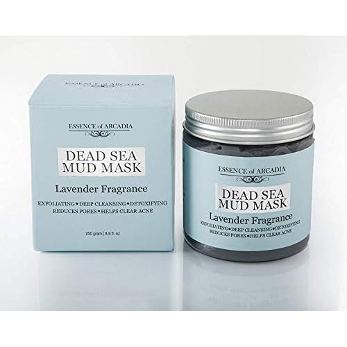 Dead Sea Mineral Mud Mask Scented with Lavender for Face and Body - 100% Natural Minerals - Minimize Pores, Removes Blackheads and Wrinkles for Men and Women, a Healthier Complexion 8.8 oz