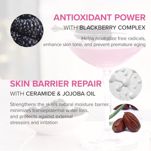 Mary&May Vegan Blackberry Cream Essence ? Shake-to-Mix Dual-Phase Milky Toner, Ceramide + Blue Lotus Water, Barrier Support for Dry/Sensitive Skin, Unscented & Alcohol Free, 140ml (4.73 fl oz)