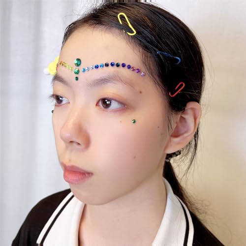 rainbow face gems festival halloween face jewels crystals bindi body jewels temporary tattoo face jewel stickers for festival pride makeup